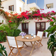 Load image into Gallery viewer, Teak Wood Panama Outdoor Folding Table, 47 inch