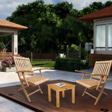 Load image into Gallery viewer, Teak Wood Naples Outdoor Folding Arm Chair, set of 2