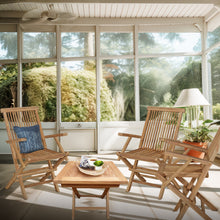 Load image into Gallery viewer, Teak Seaside Outdoor Folding Arm Chair, set of 2