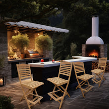 Load image into Gallery viewer, Teak Wood Oceanview Folding Outdoor Barstool