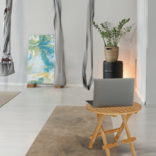 Load image into Gallery viewer, Teak Wood Delano Round Side Table for Home Gym, Yoga Studio or Exercise Room