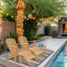 Load image into Gallery viewer, Teak Wood Seven Seas Adirondack Chair with Pull-Away Footstool