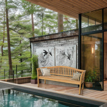 Load image into Gallery viewer, Teak Wood Oklahoma Outdoor Patio Bench, 6 Foot