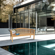 Load image into Gallery viewer, Teak Wood Oklahoma Outdoor Patio Bench, 6 Foot