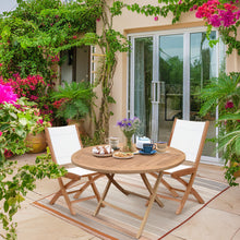 Load image into Gallery viewer, Teak Wood Panama Outdoor Folding Table, 47 inch