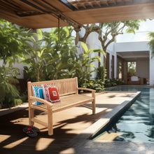 Load image into Gallery viewer, Teak Wood El Mar Teak Outdoor Bench, 4 Foot