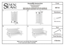 Load image into Gallery viewer, Teak Wood San Juan Double Outdoor Porch Swing, 4 foot