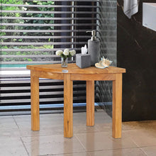 Load image into Gallery viewer, Teak Wood Siesta Key Corner Shower Stool