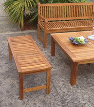 Load image into Gallery viewer, Teak Wood Ocean City Outdoor Backless Bench, 4 Foot
