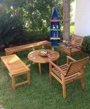 Load image into Gallery viewer, Teak Wood Ocean City Outdoor Backless Bench, 6 Foot