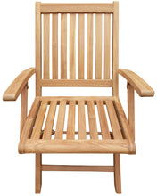 Load image into Gallery viewer, Teak Wood Naples Outdoor Folding Arm Chair, set of 2
