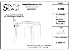 Load image into Gallery viewer, Teak Wood Siesta Key Corner Shower Stool