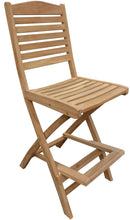 Load image into Gallery viewer, Teak Wood Oceanview Folding Outdoor Barstool