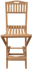 Load image into Gallery viewer, Teak Wood Beachside Outdoor Folding Barstool with Carry Handle