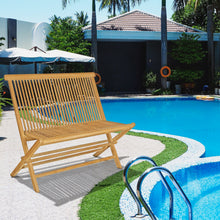 Load image into Gallery viewer, Teak Wood Las Palmas Portable Double Folding Bench