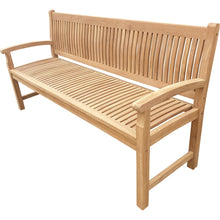 Load image into Gallery viewer, Teak Wood El Mar Teak Outdoor Bench, 6 Foot