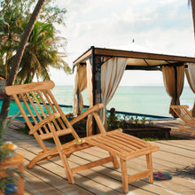 Load image into Gallery viewer, Teak Wood Siesta Key Outdoor Steamer Chair