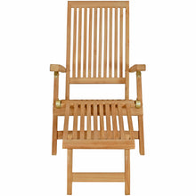 Load image into Gallery viewer, Teak Wood Acapulco Outdoor Steamer Chair