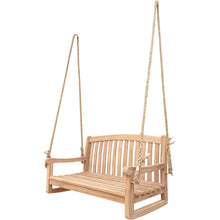 Load image into Gallery viewer, Teak Wood San Jose Double Outdoor Porch Swing, 4 foot