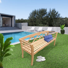 Load image into Gallery viewer, Teak Wood Montana Outdoor Patio Bench, 6 Foot