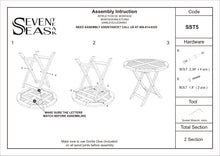 Load image into Gallery viewer, Teak Wood Sanibel Outdoor Folding Table, 36 inch