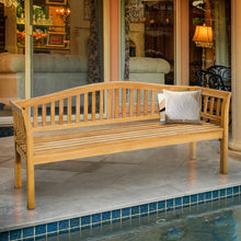 Load image into Gallery viewer, Teak Wood Oklahoma Outdoor Patio Bench, 6 Foot