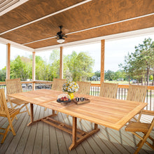 Load image into Gallery viewer, Teak Wood Santa Ana Rectangular Double Extension Dining Table, 78 to 118 inch