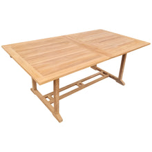Load image into Gallery viewer, Teak Wood Santa Ana Rectangular Double Extension Dining Table, 78 to 118 inch