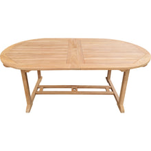 Load image into Gallery viewer, Teak Wood Santa Cruz Oval Double Extension Dining Table, 78 to 118 inches