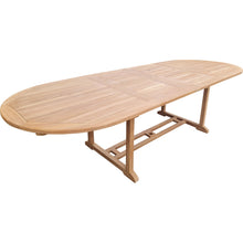 Load image into Gallery viewer, Teak Wood Santa Cruz Oval Double Extension Dining Table, 78 to 118 inches