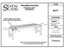 Load image into Gallery viewer, Teak Wood Ocean City Outdoor Backless Bench, 6 Foot