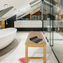 Load image into Gallery viewer, Teak Wood Lagos Bathroom Shower Bench, 6 Foot