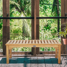 Load image into Gallery viewer, Teak Wood Ocean City Outdoor Backless Bench, 4 Foot