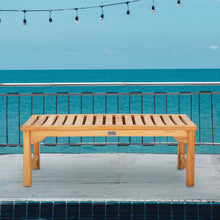 Load image into Gallery viewer, Teak Wood Ocean City Outdoor Backless Bench, 4 Foot