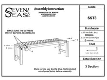 Load image into Gallery viewer, Teak Wood Ocean City Outdoor Backless Bench, 4 Foot