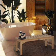 Load image into Gallery viewer, Teak Wood Lagos Bathroom Shower Bench, 4 Foot