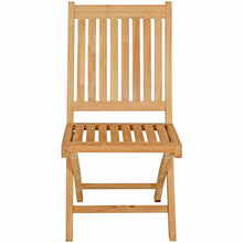 Load image into Gallery viewer, Teak Wood Naples Outdoor Folding Side Chair, set of 2