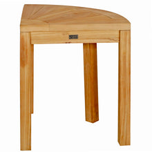 Load image into Gallery viewer, Teak Wood Siesta Key Corner Shower Stool
