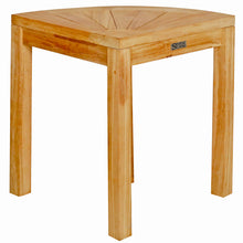 Load image into Gallery viewer, Teak Wood Siesta Key Corner Shower Stool
