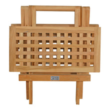 Load image into Gallery viewer, Teak Wood Delano Square Side Table for Home Gym, Yoga Studio or Exercise Room
