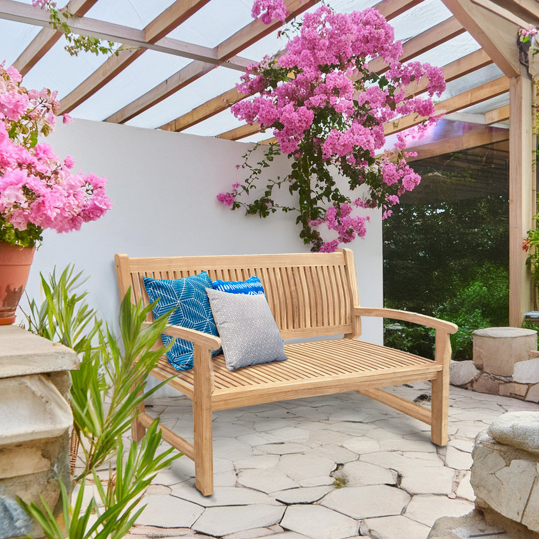 Teak Wood El Mar Teak Outdoor Bench, 5 Foot