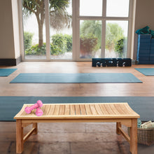 Load image into Gallery viewer, Teak Wood Salinas 4 Foot Bench for Home Gym, Yoga Studio or Exercise Room
