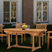 Load image into Gallery viewer, Teak Wood Hawaii Oval Outdoor Extension Table
