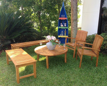 Load image into Gallery viewer, Teak Wood Ocean City Outdoor Backless Bench, 6 Foot
