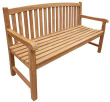 Load image into Gallery viewer, Teak Wood Buenos Aires Oval Outdoor Bench, 5 Foot
