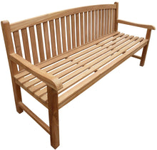 Load image into Gallery viewer, Teak Wood Buenos Aires Oval Outdoor Bench, 6 Foot
