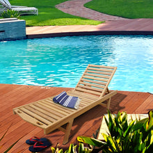 Load image into Gallery viewer, Teak Wood Key West Outdoor Pool Lounger
