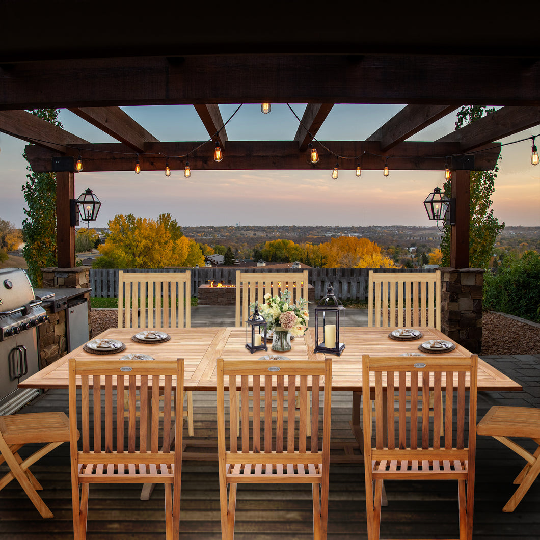 Teak Wood San Juan Rectangular Outdoor Extension Table