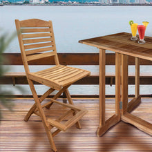 Load image into Gallery viewer, Teak Wood Oceanview Folding Outdoor Barstool
