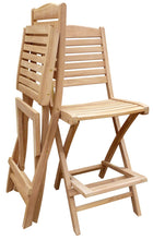 Load image into Gallery viewer, Teak Wood Oceanview Folding Outdoor Barstool
